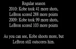 LeBron James vs Kobe Bryant : place aux chiffres