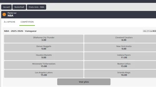 Cotes NBA Netbet 2025 avec code promo Netbet et bonus de bienvenue