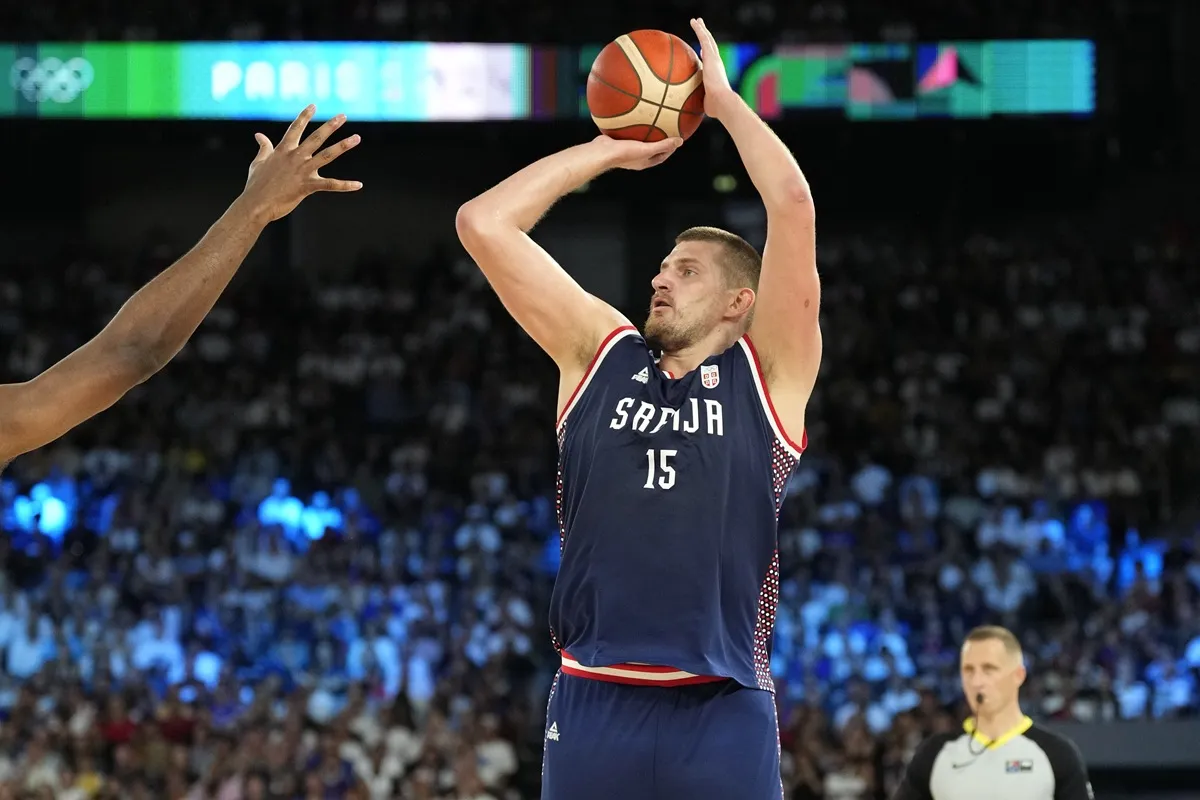 Nikola Jokic avec la Serbie lors des JO 2024