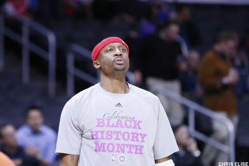 11 February 2015: Houston Rockets guard Jason Terry (31) warms up prior to the Los Angeles Clippers 110-95 victory over the Houston Rockets, at the Staples Center, Los Angeles, California, USA.