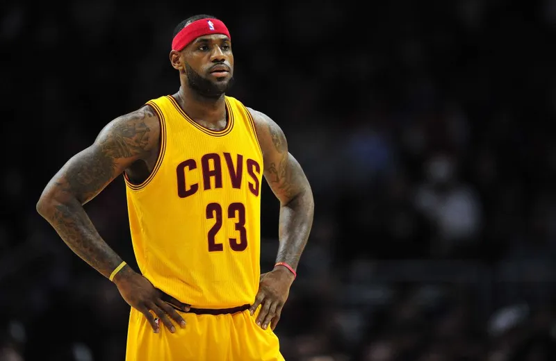 January 16, 2015; Los Angeles, CA, USA; Cleveland Cavaliers forward LeBron James (23) during a stoppage in play in the first half at Staples Center. Mandatory Credit: Gary A. Vasquez-USA TODAY Sports  ORG XMIT: USATSI-187430 ORIG FILE ID:  20150116_gav_sv5_001.jpg