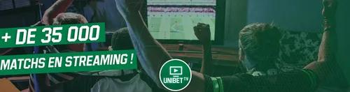 Regardez des matchs en live avec Unibet TV à tout moment