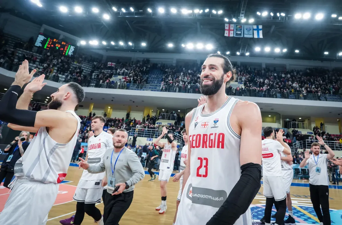 Tornike Shengelia avec la Géorgie (crédit photo : FIBA)