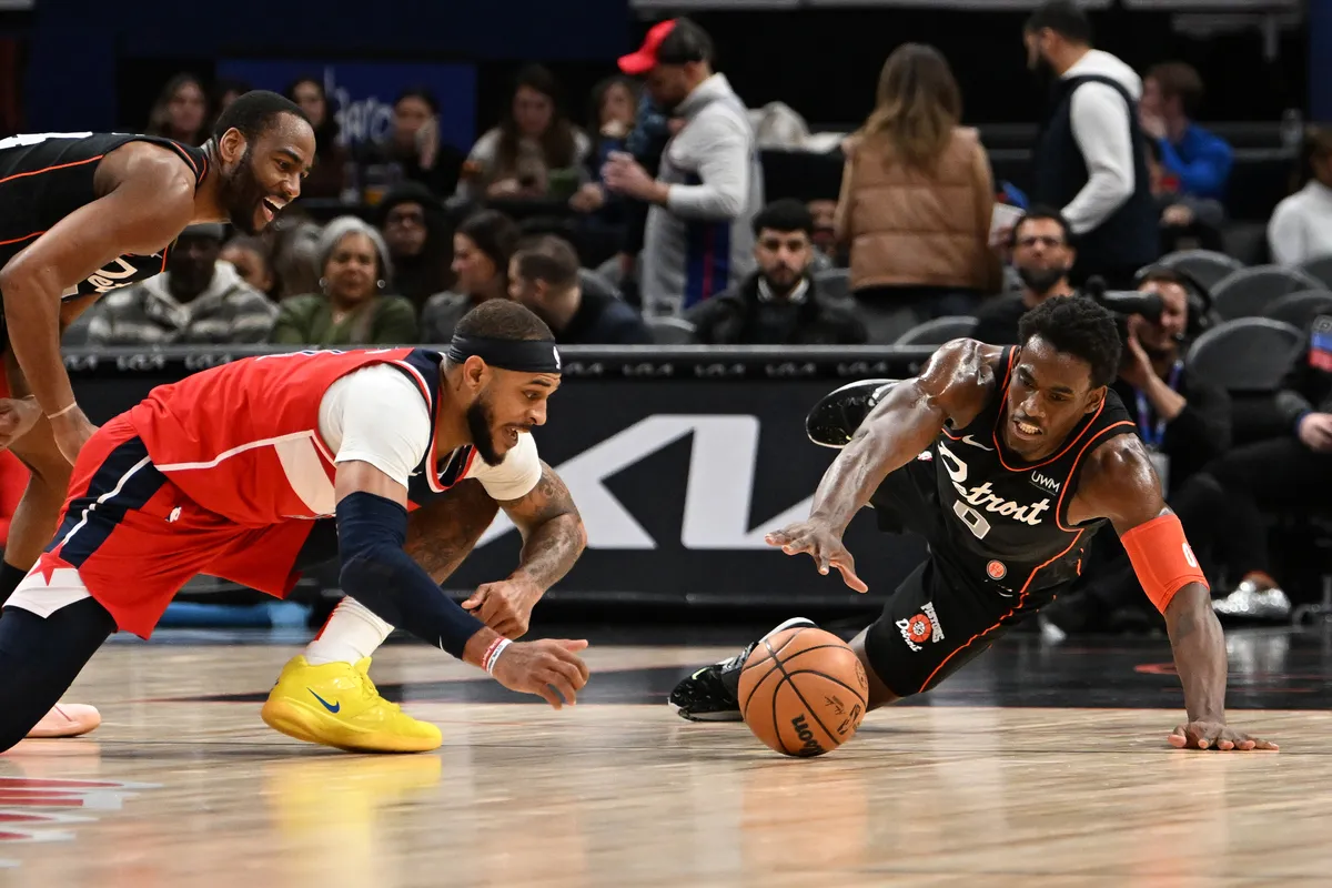 Les Wizards face aux Pistons