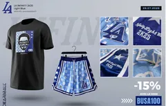 Le short Los Angeles Infinity Blue DearBBall est à -15 % avec le code promo BUSA100