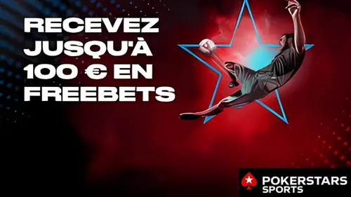 Avec le code promo PokerStars, gagnez un bonus de 100€ pour parier sur le sport.