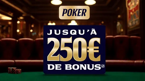 250€ de bonus poker sur Parions Sport