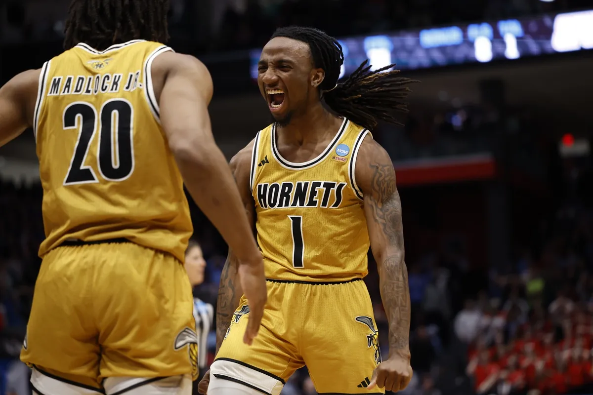 Amarr Knox (Alabama State) lors de la March Madness contre Saint Francis
