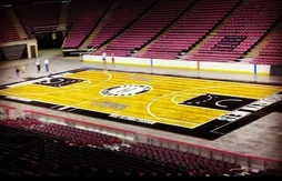 Une image volée du futur parquet des Nets