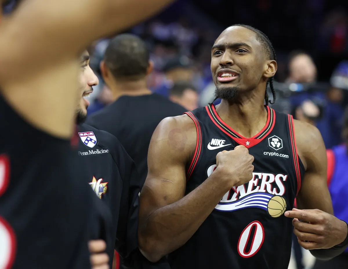 Tyrese Maxey (Sixers) contre les Warriors