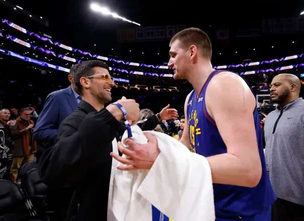 Nikola Jokic et Novak Djokovic