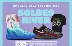 – 20% supplémentaires sur les promotions Basket4ballers