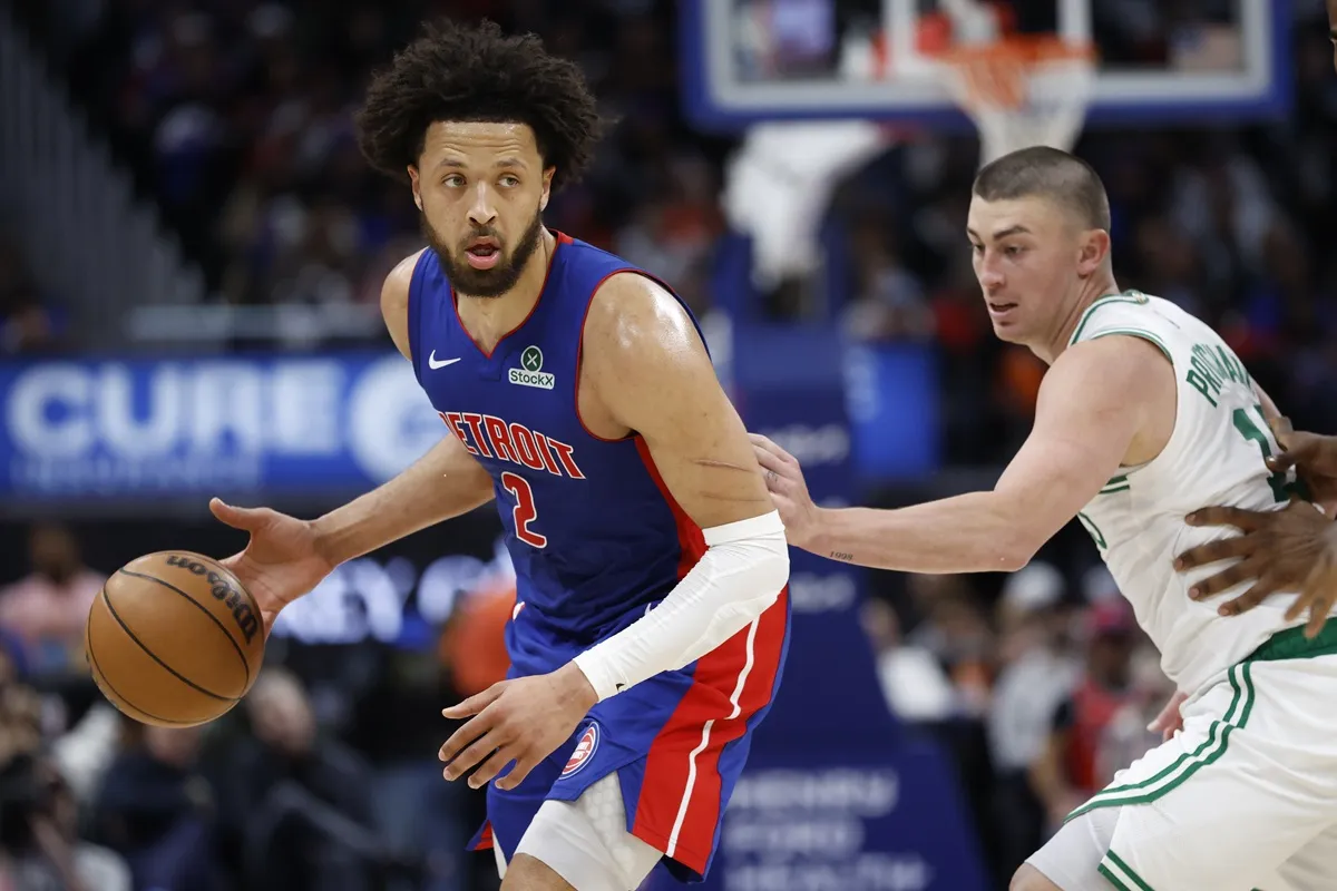 Cade Cunningham (Pistons) contre les Celtics