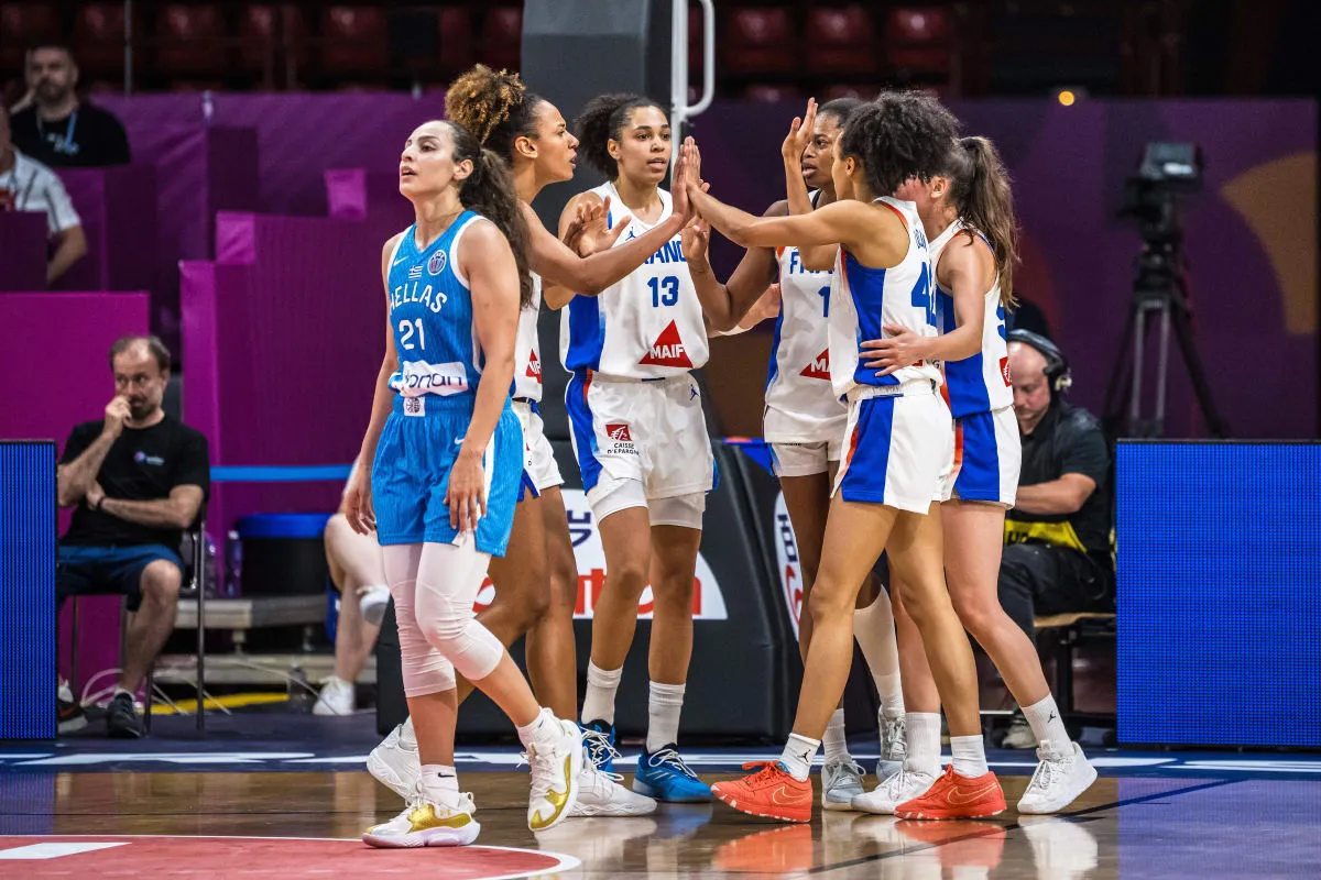 L'Equipe de France face à la Grèce