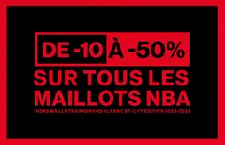 Soldes | De -10 à -50% sur les maillots NBA