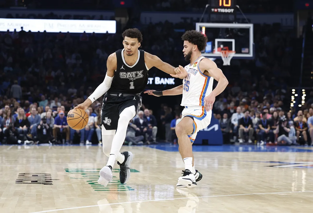 Victor Wembanyama avec les Spurs contre le Thunder