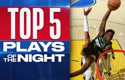 Le Top 5 de la nuit | Anthony Edwards grimpe sur Kevon Looney