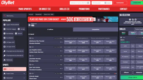 Cotes NBA OlyBet 2025 : handicaps, totaux, paris joueurs et combinés avantageux
