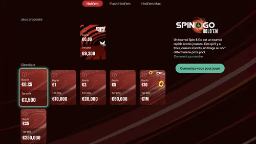 Spin & go avec le bonus Pokerstars