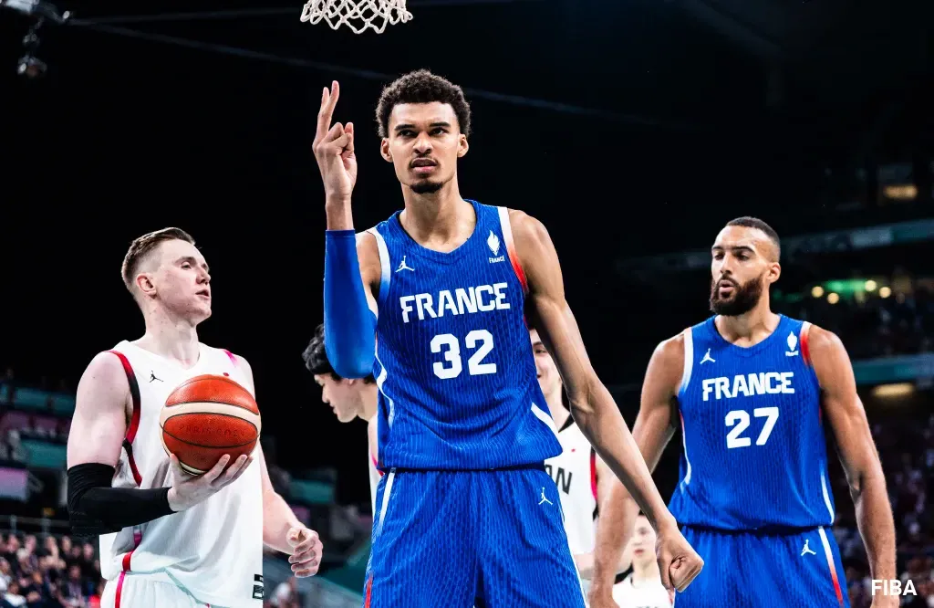 Victor Wembanyama et les Bleus face à l'Allemagne
