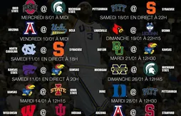 NCAA : Le programme sur Ma Chaîne Sport (du 15 au 31 janvier)