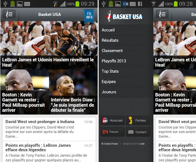 Accueil Android