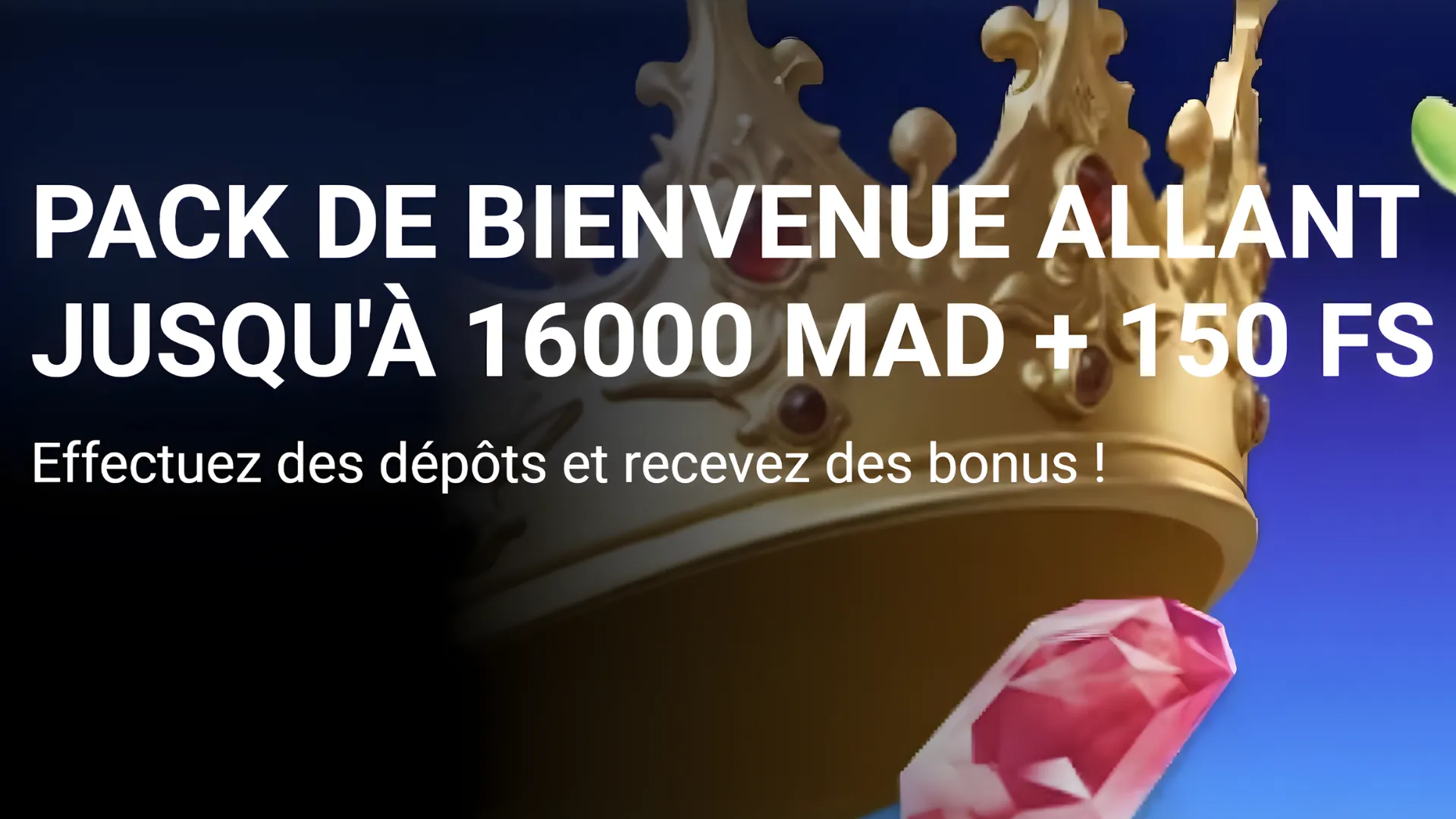 Pack de bienvenue de 16000 MAD + 150 Free spins avec le code promo 1xBet Maroc