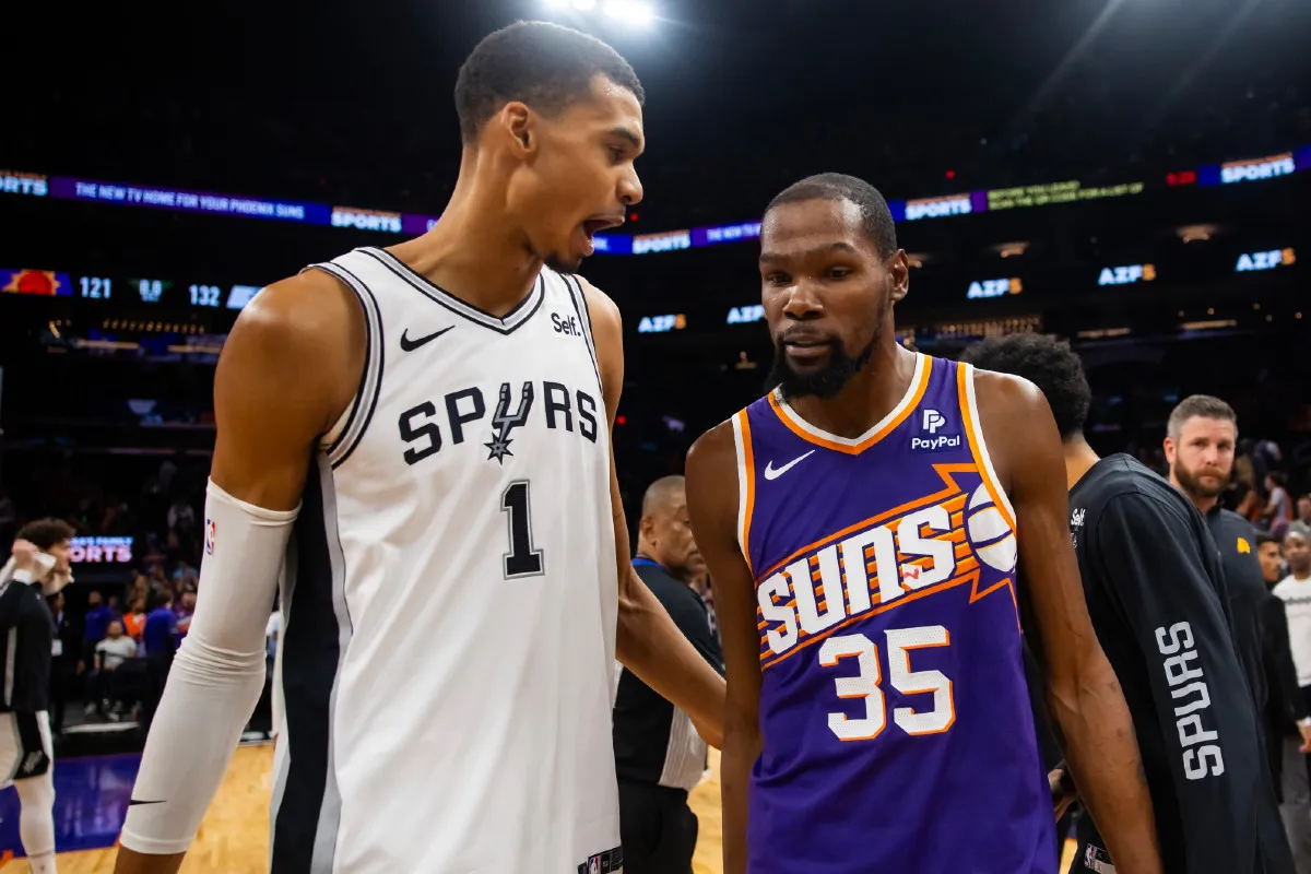 Kevin Durant et Victor Wembanyama