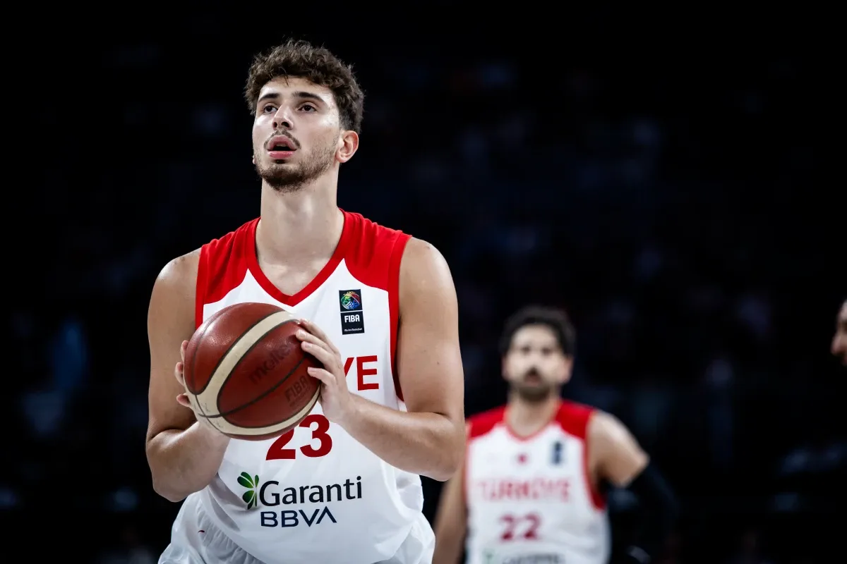 Alperen Sengun avec la Turquie (crédit photo : FIBA)