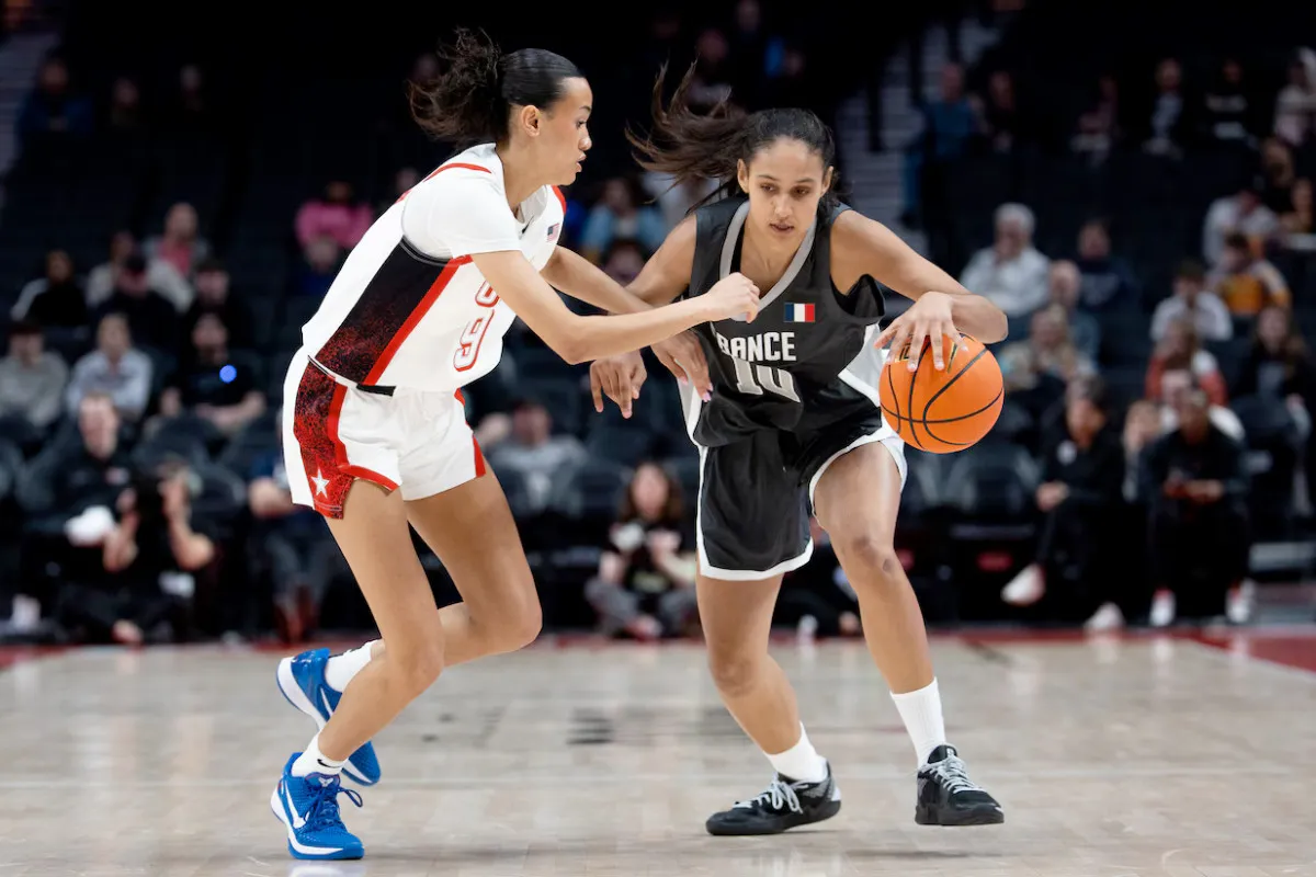 Aïnoha Risacher au Nike Hoop Summit