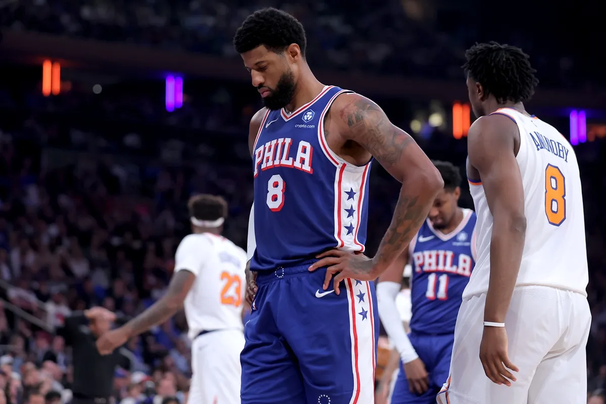 Paul George (Sixers) contre les Knicks lors du Game 1
