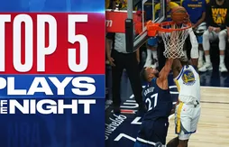 Le Top 5 de la nuit | Jonathan Kuminga monte face à Rudy Gobert