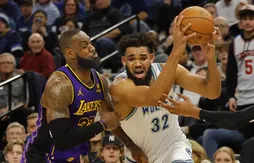 De quelques millimètres, les Wolves s’en sortent face aux Lakers…