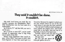 Wilt Chamberlain dans une publicité pour Volkswagen