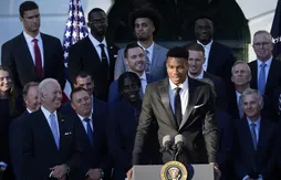 De passage à la Maison-Blanche, les Bucks salués pour leur titre et leur combat pour la justice sociale