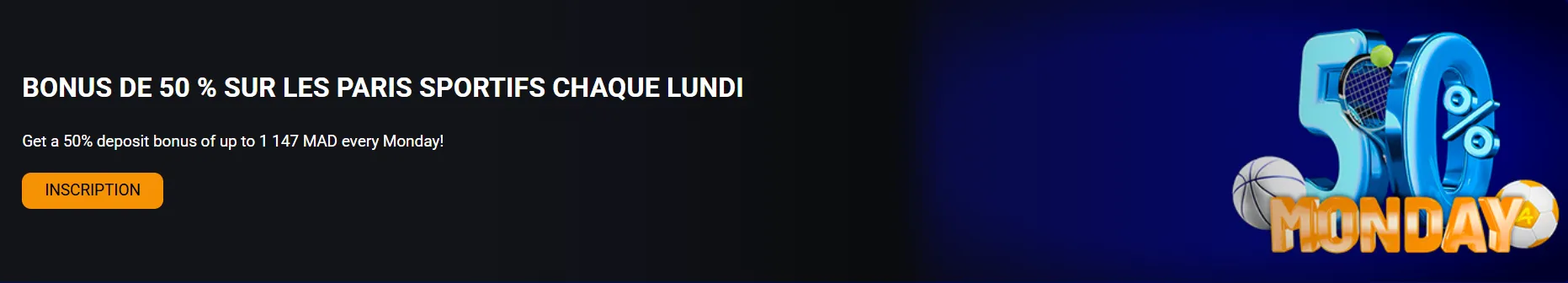 Bonus de 50 % PariPesa sur les paris sportifs le lundi