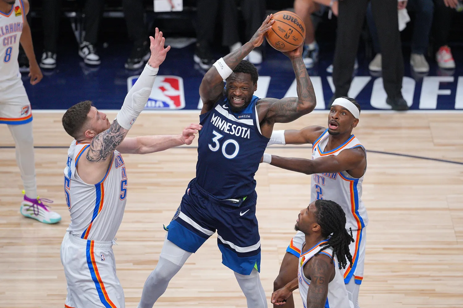 Julius Randle face à Oklahoma City