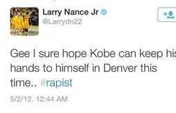 Après l’avoir traité de “violeur”, Larry Nance Jr va devoir s’expliquer avec Kobe Bryant…
