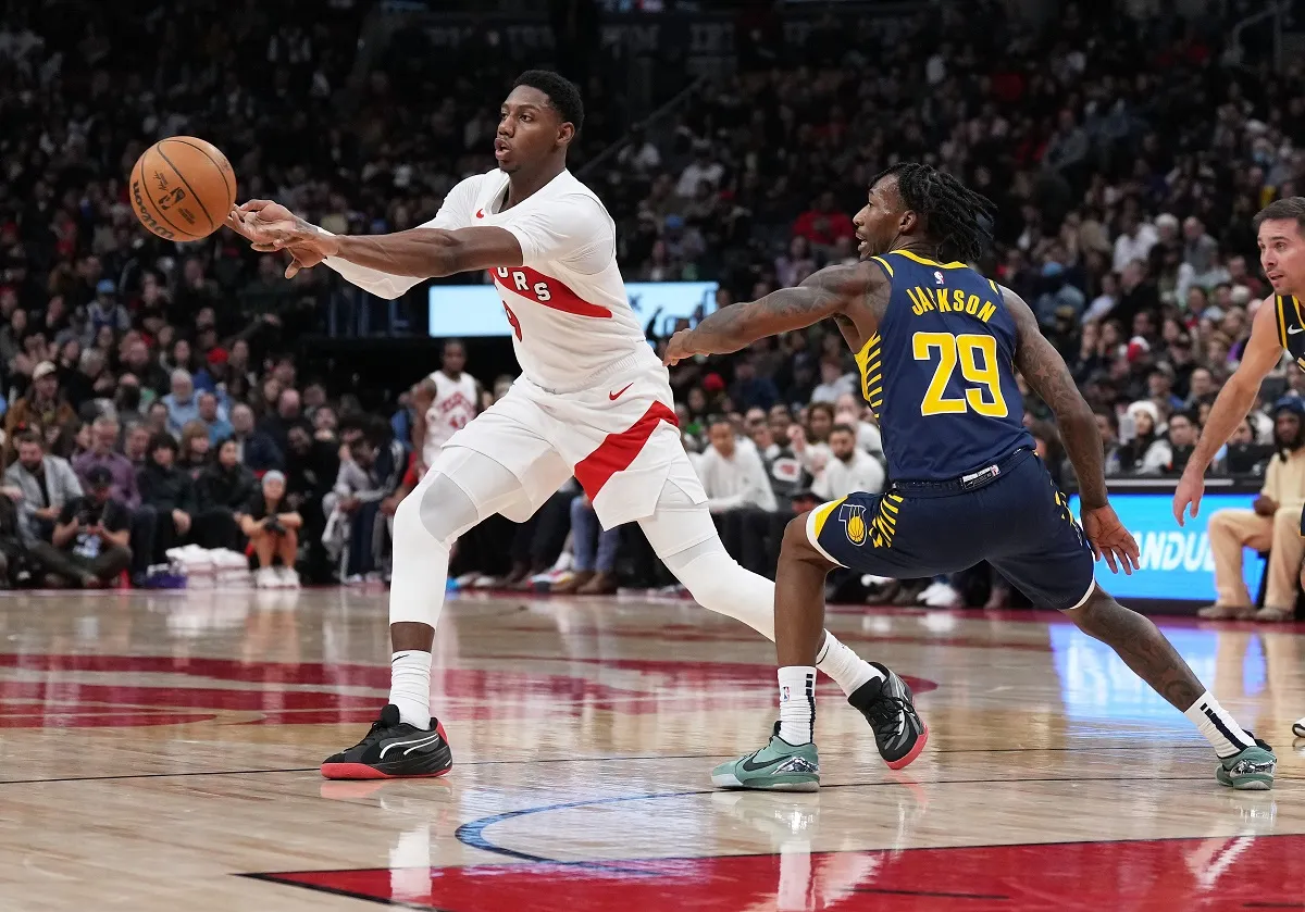 RJ Barrett (Raptors) contre les Pacers