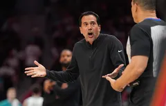 Le Heat en colère après la faute de LaMelo Ball sur Bam Adebayo