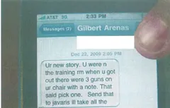 Document : le SMS qui enfonce Gilbert Arenas