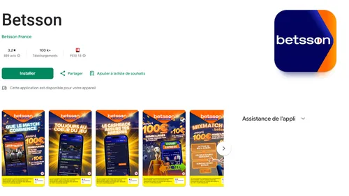 Téléchargez appli Betsson Android
