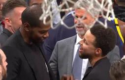 Chaleureuses retrouvailles entre Stephen Curry et Kevin Durant