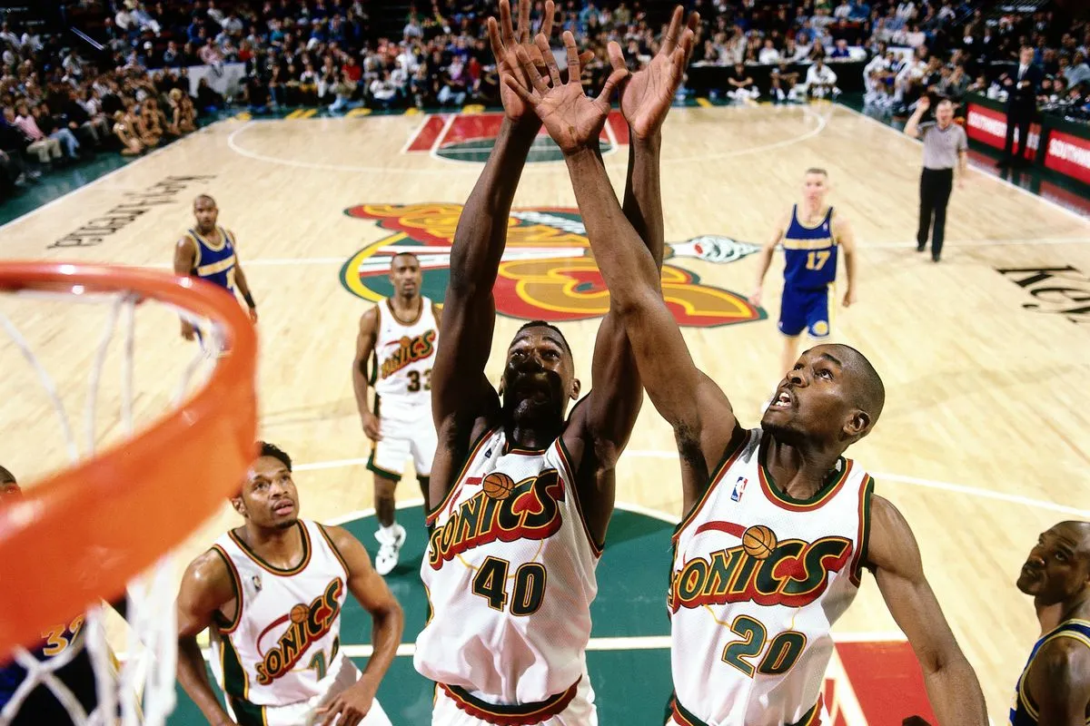 Gayr Payton et Shawn Kemp avec les Sonics