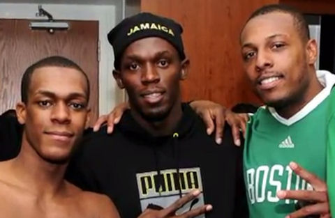 Usain Bolt avec les Celtics