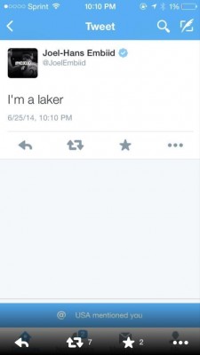 Tweet Joel Embiid
