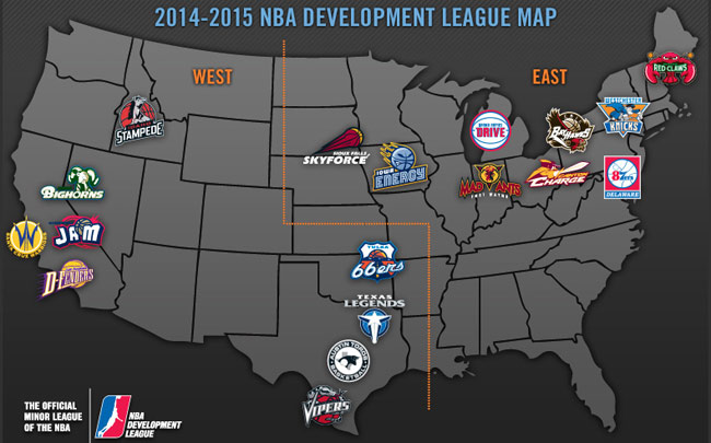 La nouvelle carte de la D-League • Basket USA