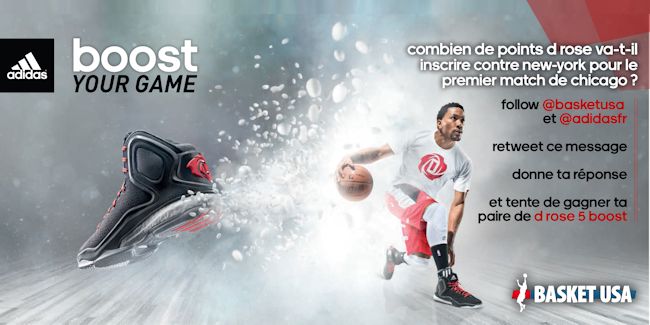 Grand concours Adidas : gagnez 5 paires de la DRose 5 Boost