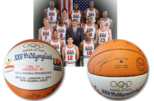 Parmi les différents objets mis aux enchères par la famille du défunt technicien américain, se trouvait précisément ce ballon signé par chacun des membres de la Dream Team après leur finale remportée contre la Croatie de Toni Kukoc (117-85)
