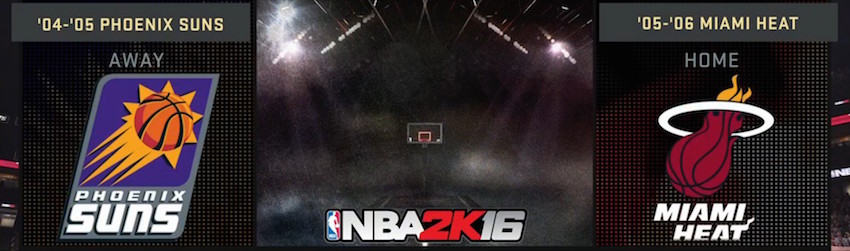 NBA 2K16 : les Suns 2005 et le Heat 2006 ajoutés aux équipes de légende